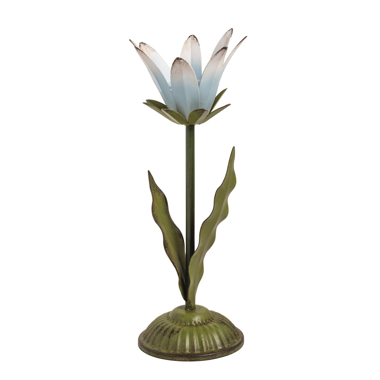 Metal Flower Taper Candle Holder