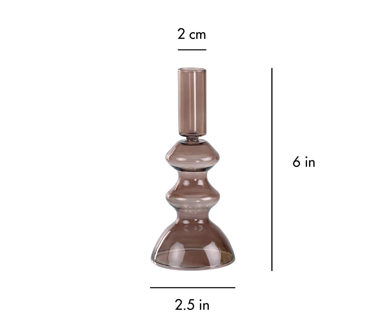 Retro Glass Candle Stick Holder