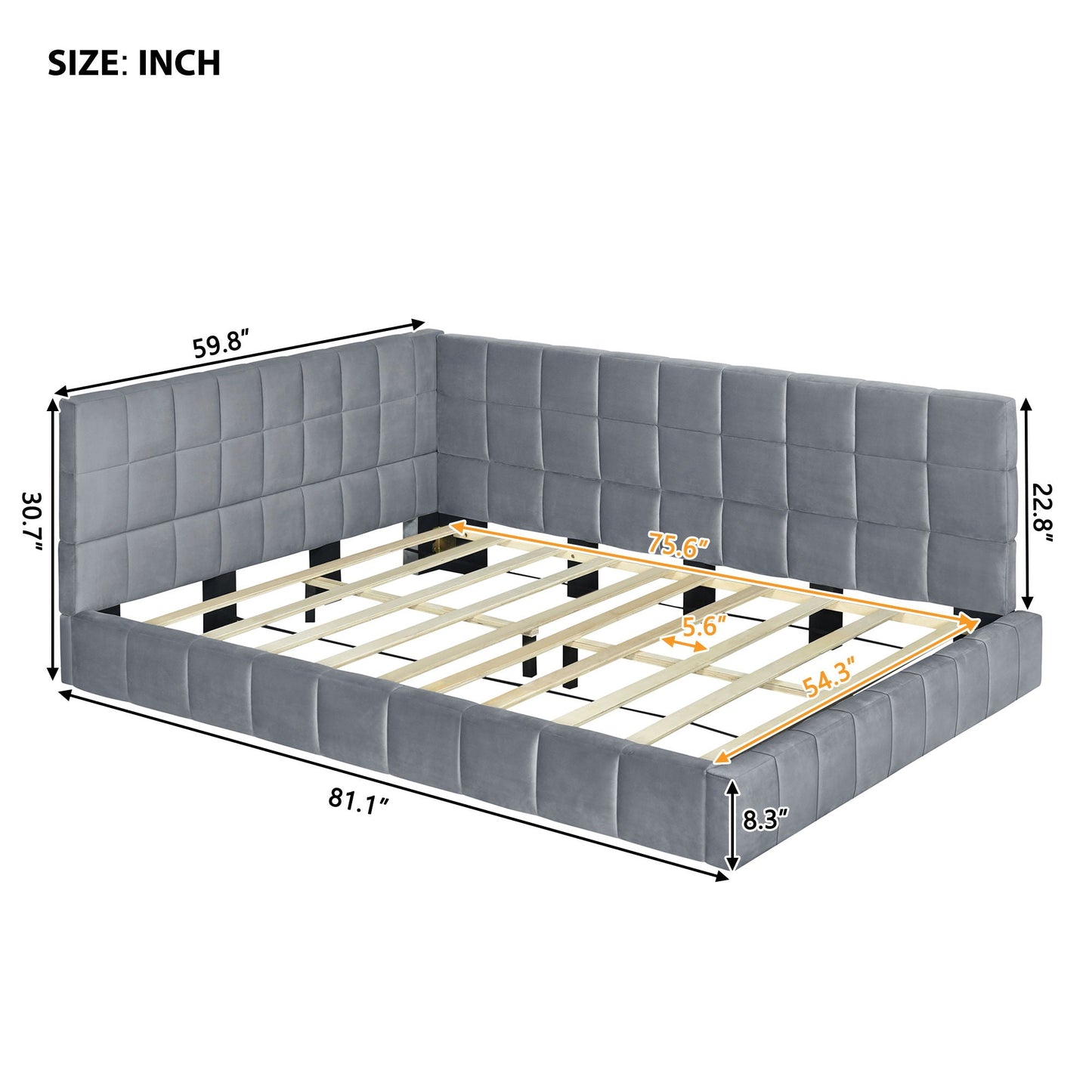 Full Size Upholstered Classic Daybed