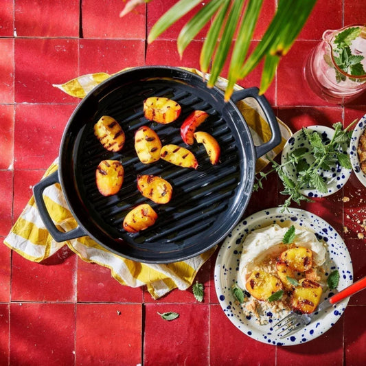 Enameled Cast Iron Grill Pan, 11"