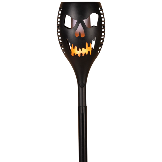 LED Solar Scary Pumpkin Face Torch -