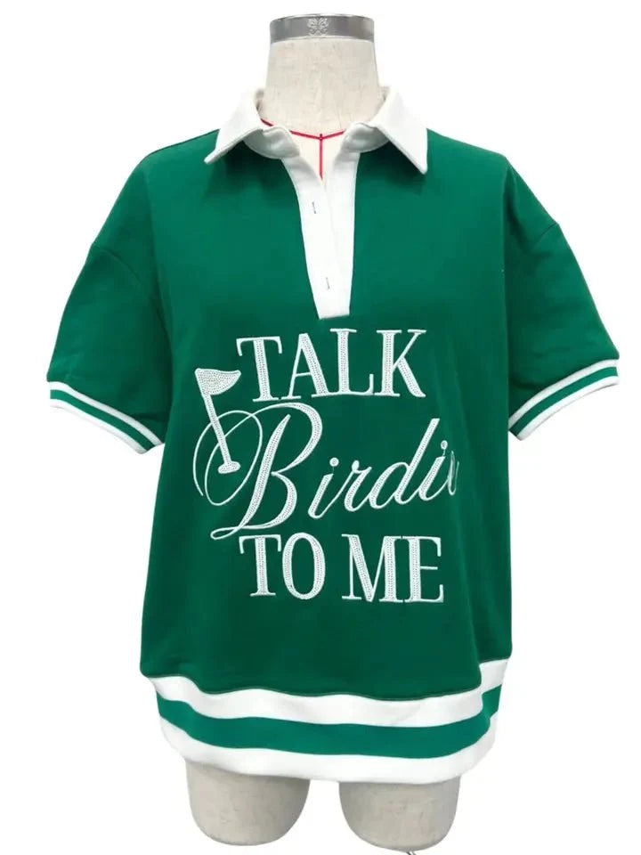 Brianna Cannon Talk Birdie To Me Short Sleeves Sweatshirt