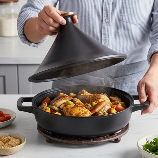 Enameled Cast Iron Tagine, 3-Qt