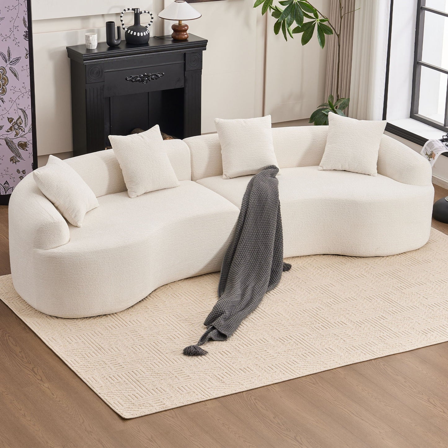 4 Seater Fabric Sofa