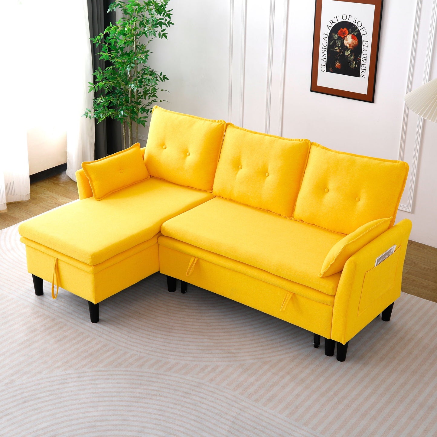 L-Shaped Reversible Chaise Sectional Sofa