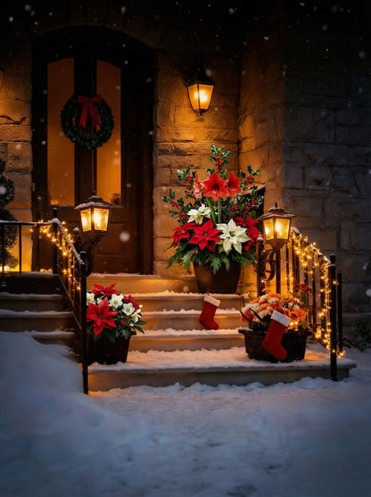 Solar Lamp Post with Flower Pot –