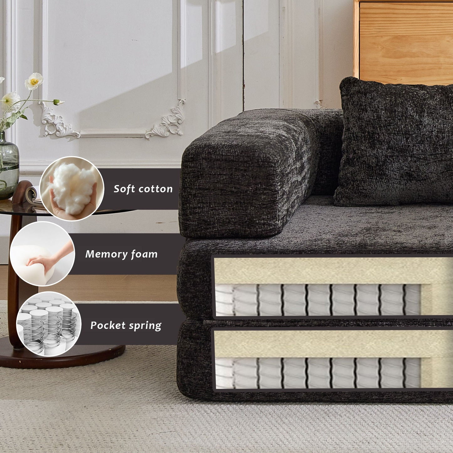 Convertible Floor Sofa Bed