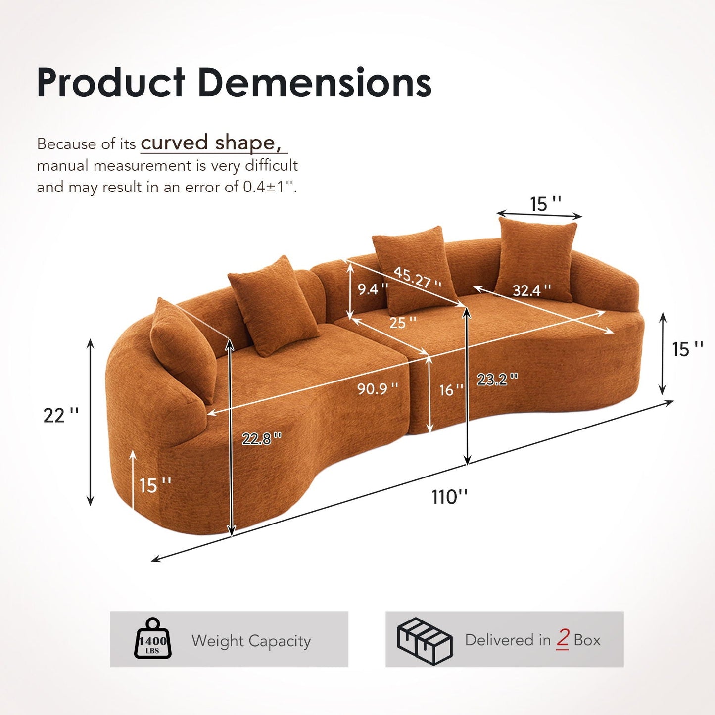 4 Seater Fabric Sofa