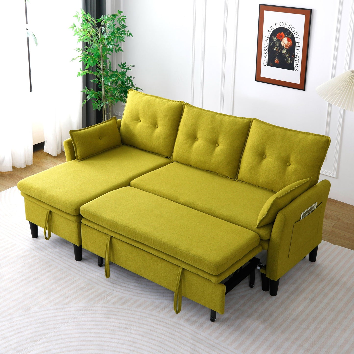 L-Shaped Reversible Chaise Sectional Sofa