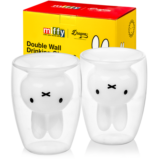 Miffy Double Wall Drinking Glasses - 8 oz