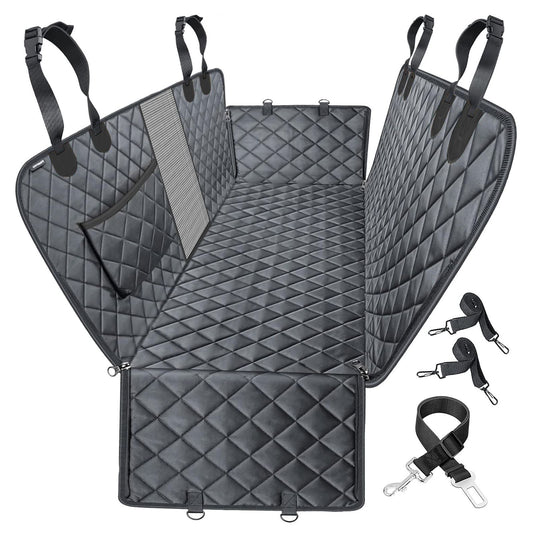 Katziela Classic Hammock Car Seat Cover - Foldable, Waterproof, Travel-Friendly Pet Cover for Cars & SUVs
