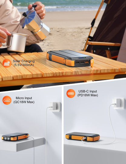 20000mAh Solar Power Bank
