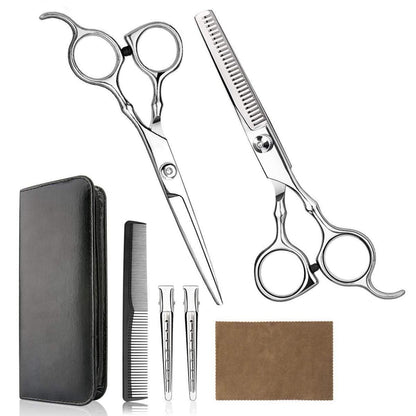 Pro Barber Scissors Set Home Haircuts Kids Men Women Sharp Stainless