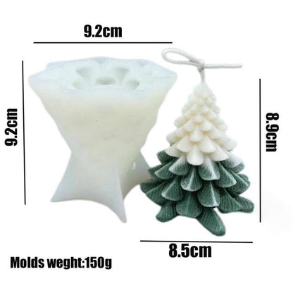 3D Christmas Tree Candle Mold DIY Scented Candle Christmas