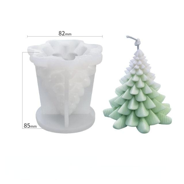 3D Christmas Tree Candle Mold DIY Scented Candle Christmas