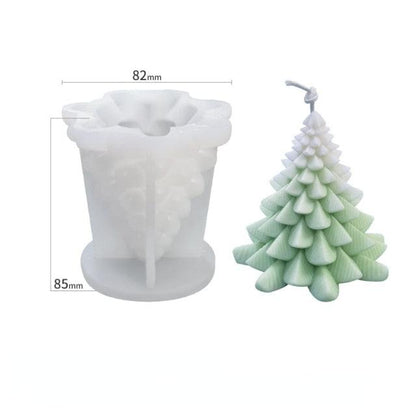 3D Christmas Tree Candle Mold DIY Scented Candle Christmas