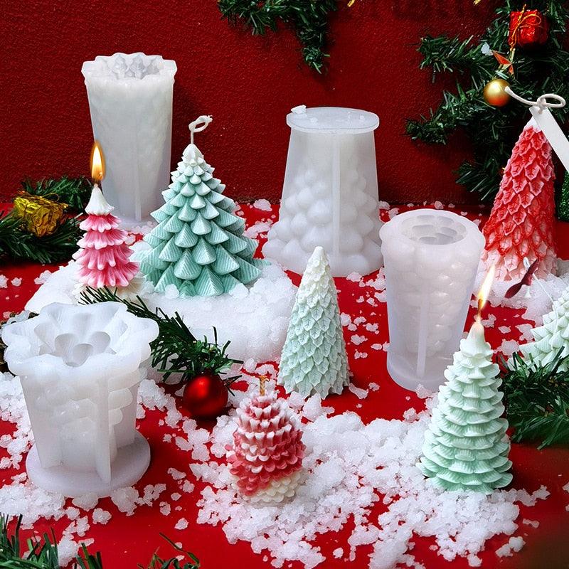 3D Christmas Tree Candle Mold DIY Scented Candle Christmas