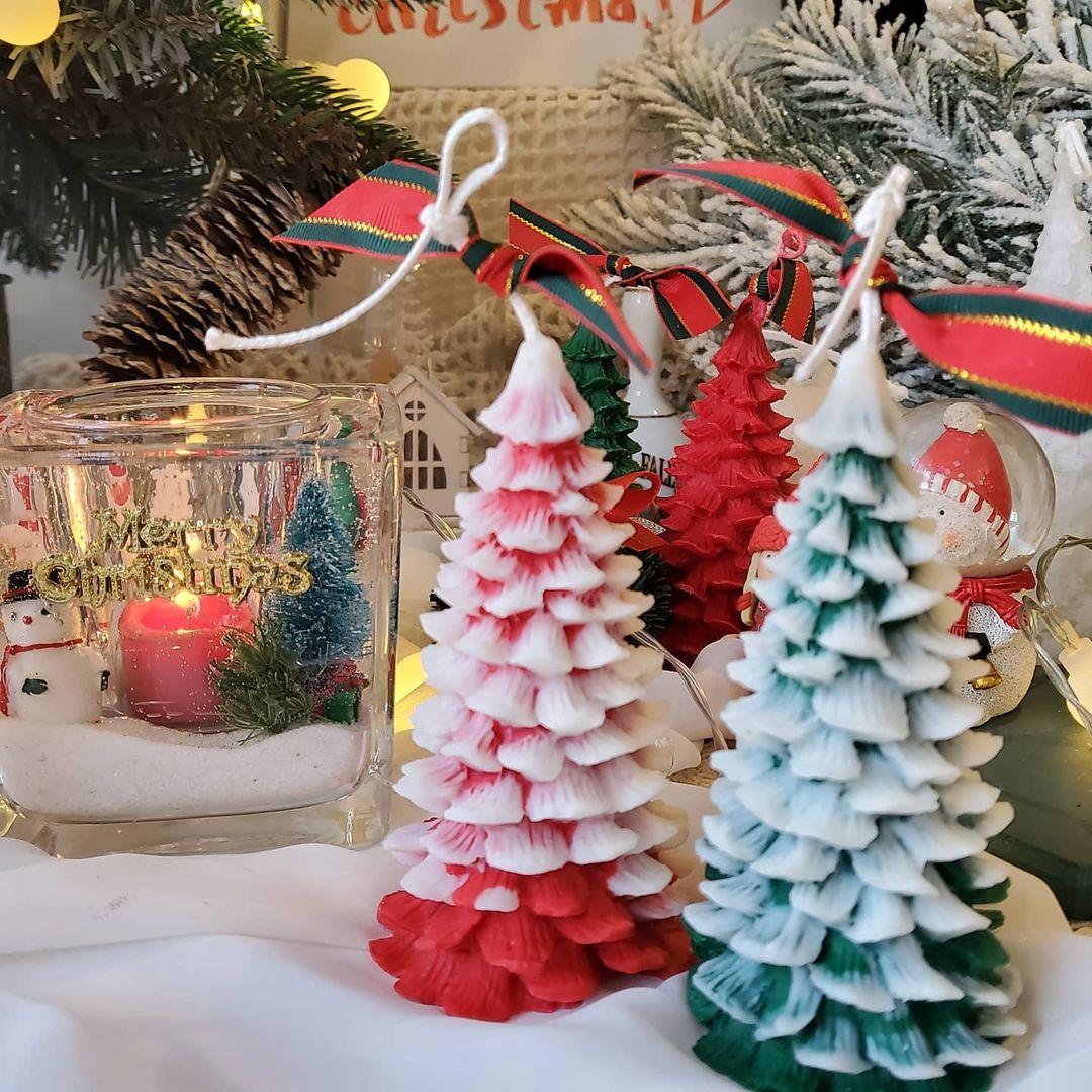 3D Christmas Tree Candle Mold DIY Scented Candle Christmas