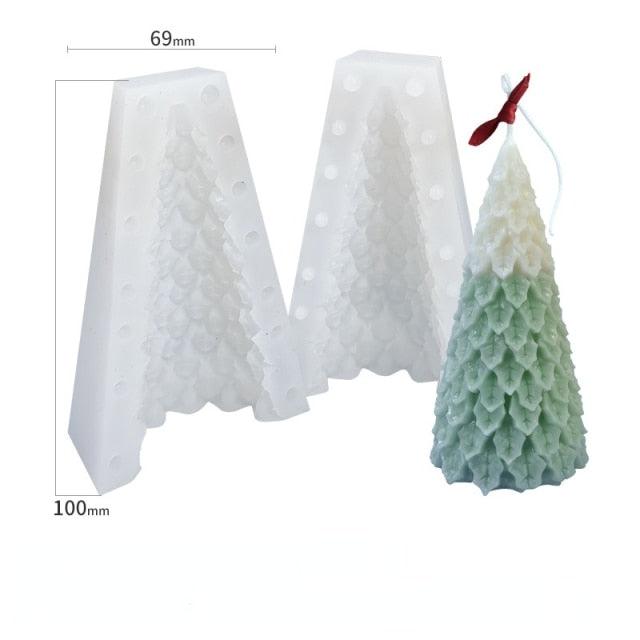 3D Christmas Tree Candle Mold DIY Scented Candle Christmas
