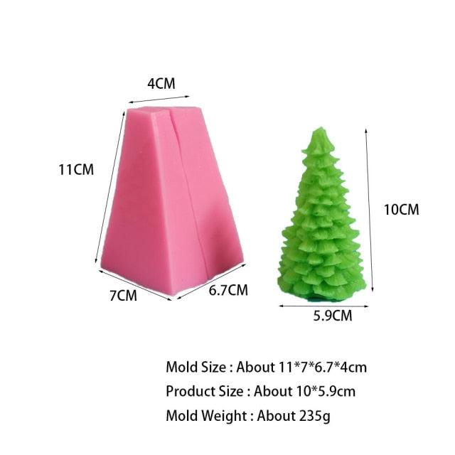3D Christmas Tree Candle Mold DIY Scented Candle Christmas