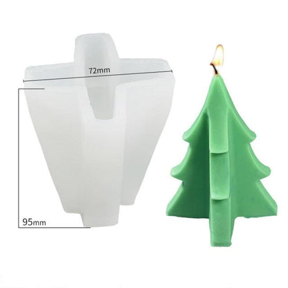 3D Christmas Tree Candle Mold DIY Scented Candle Christmas