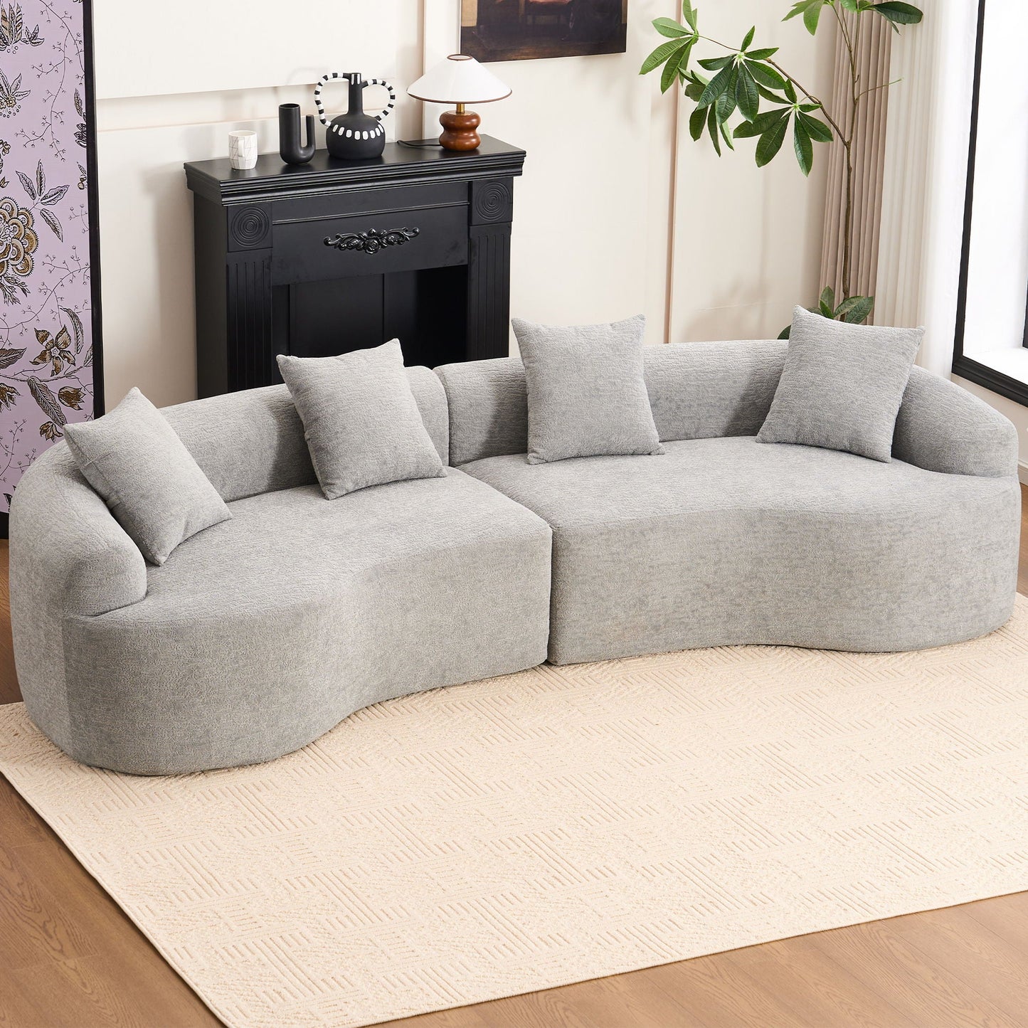 4 Seater Fabric Sofa