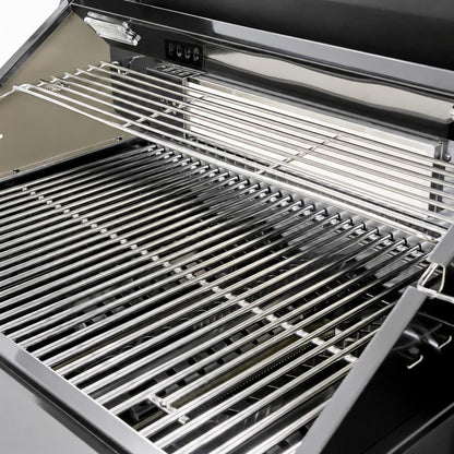 65" 4-Burner 72,000 BTU Black Outdoor Kitchen Island Grill Marble Countertops Wine Cooler