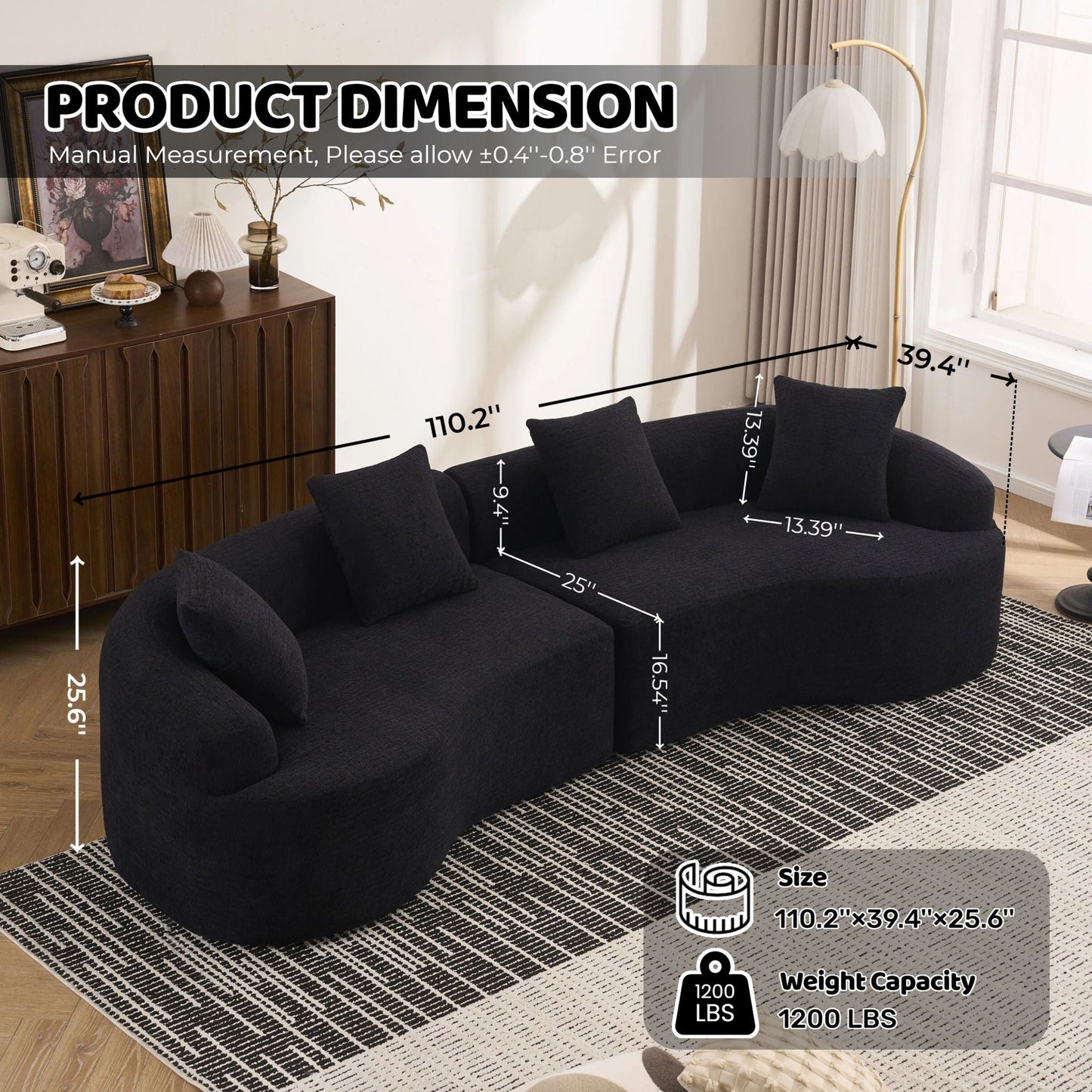 4 Seater Fabric Sofa