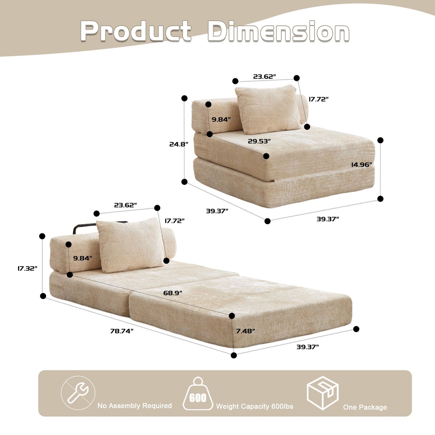 Convertible Floor Sofa Bed