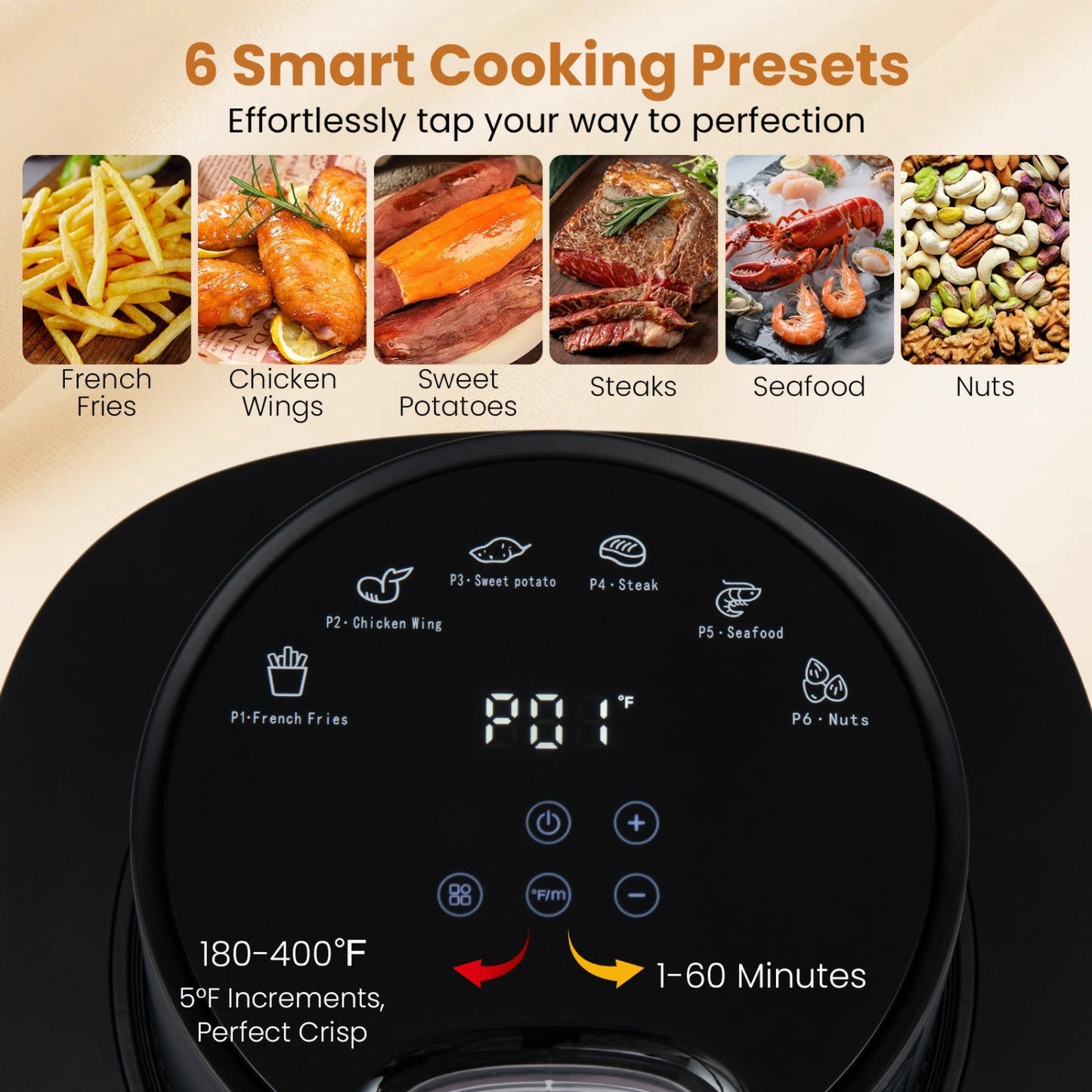 4.7 QT Glass Air Fryer