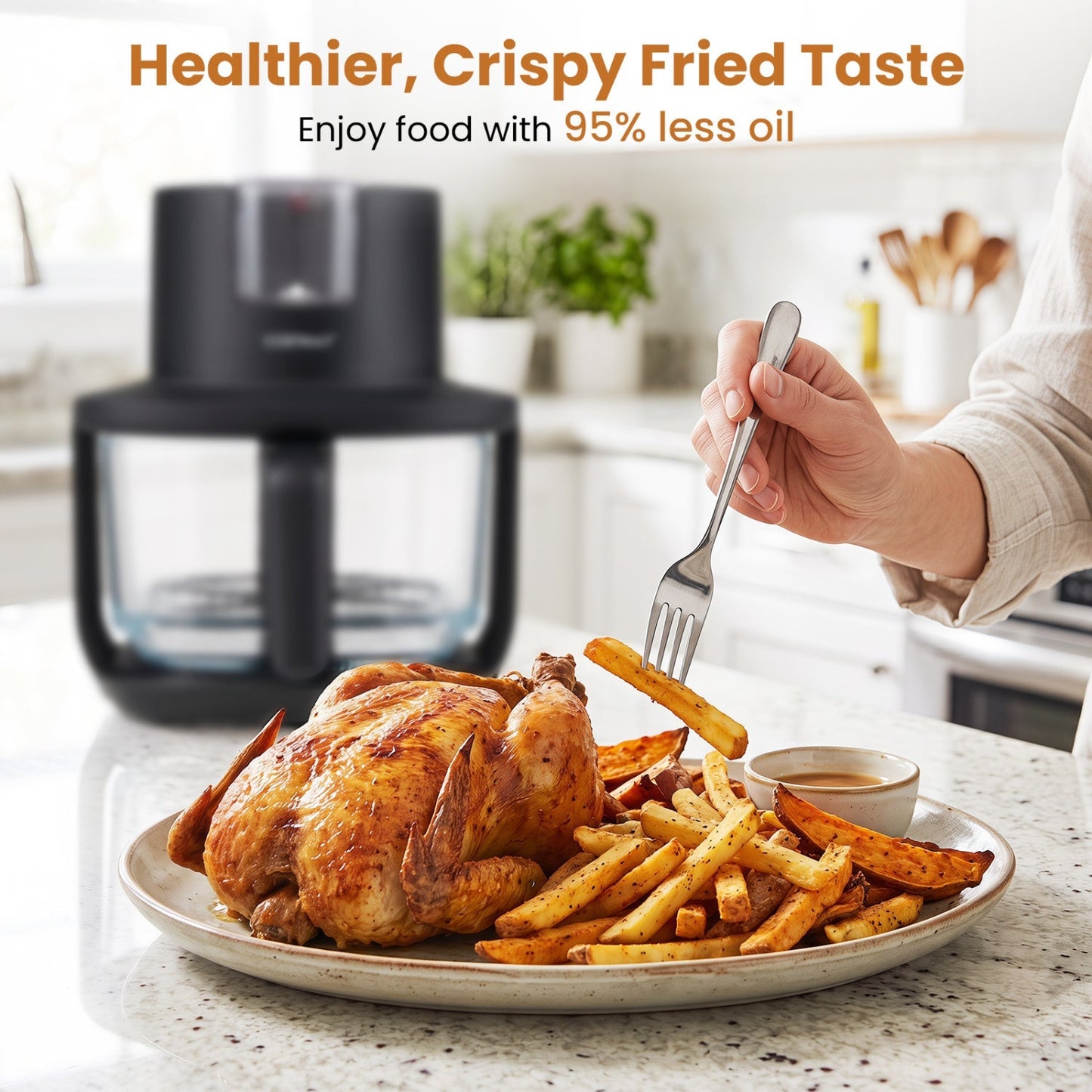 4.7 QT Glass Air Fryer