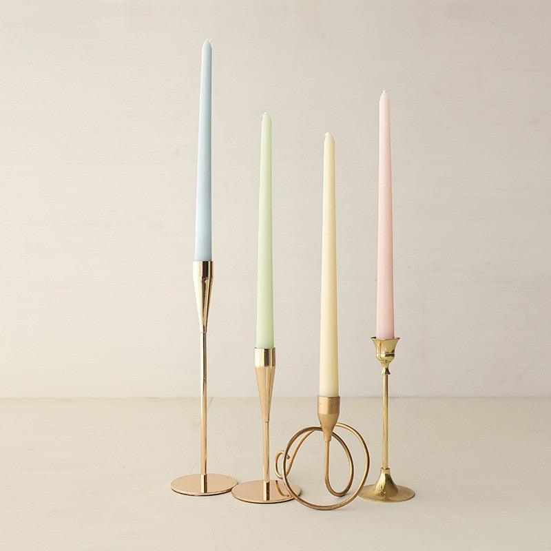 4pc Unscented 12" Candles Colored Long Stick Candle Birthday Candle