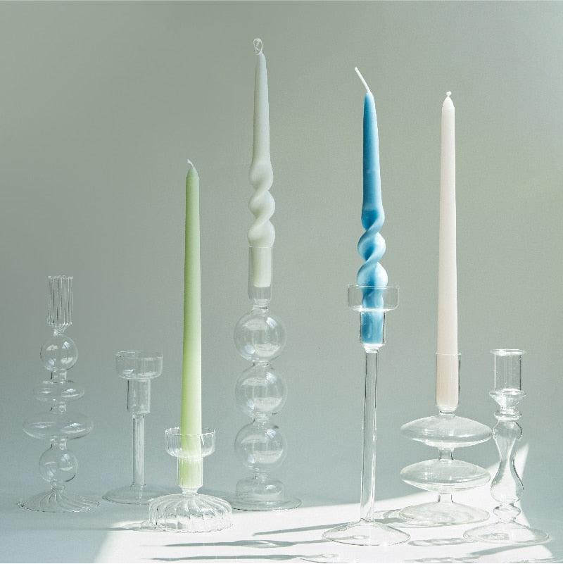 4pc Unscented 12" Candles Colored Long Stick Candle Birthday Candle