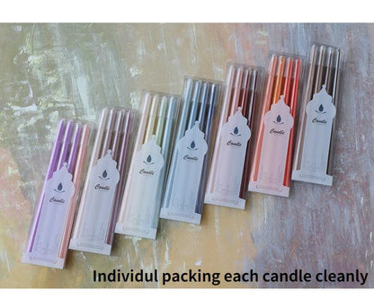 4pc Unscented 12" Candles Colored Long Stick Candle Birthday Candle