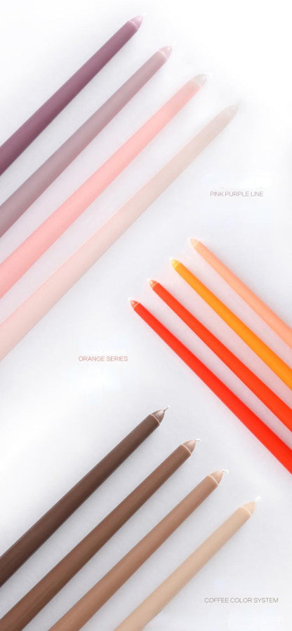 4pc Unscented 12" Candles Colored Long Stick Candle Birthday Candle