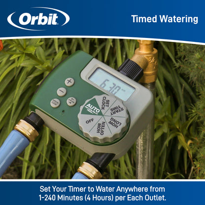 Digital 2 Outlet Hose Faucet Timer 58910