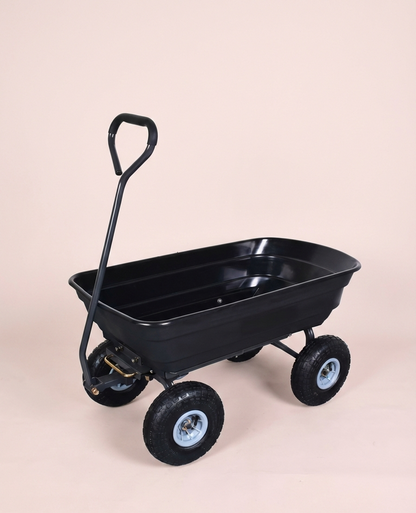 Heavy Duty Poly Garden Dump Cart – 600 lb Capacity,