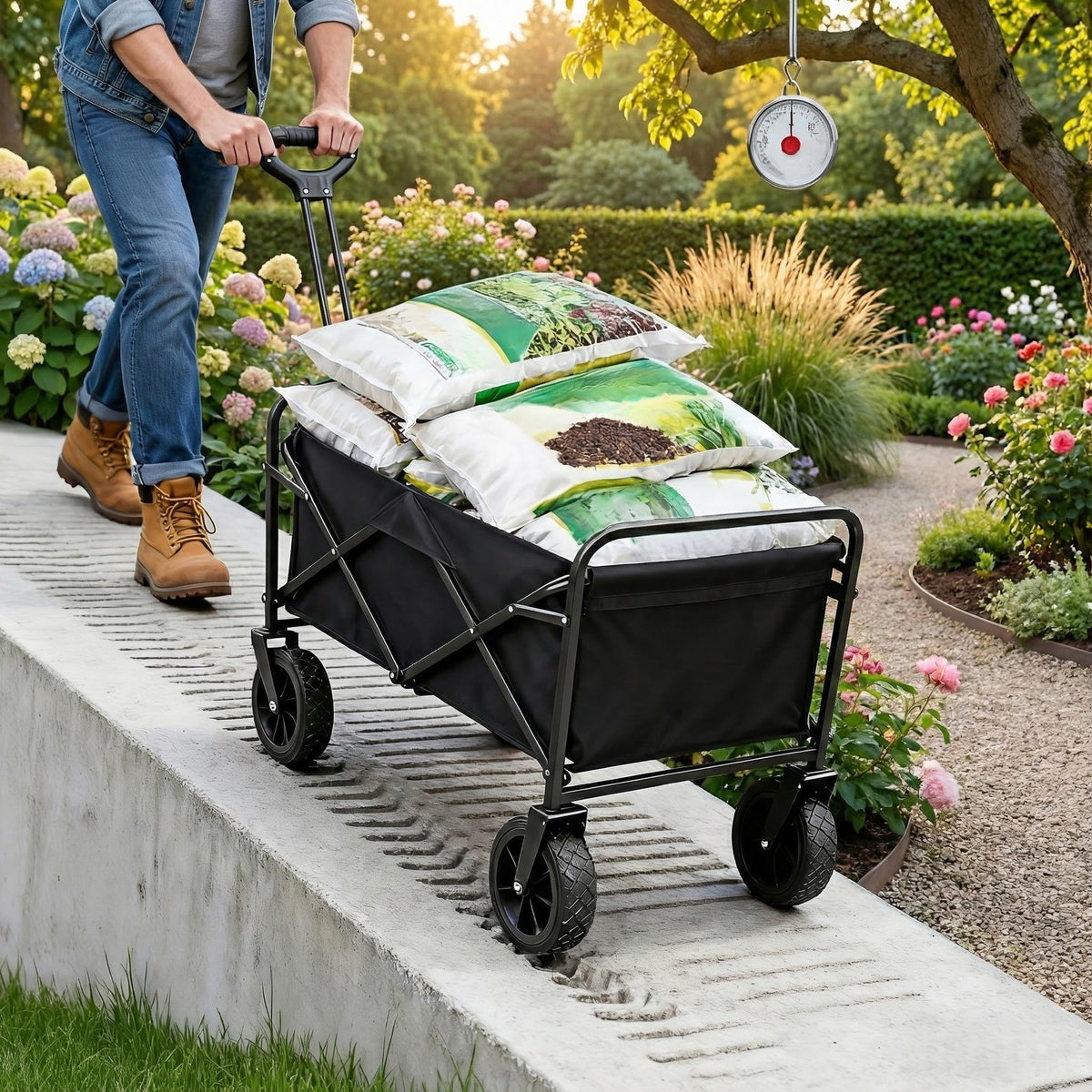 680LBS Heavy Duty Folding Wagon Cart