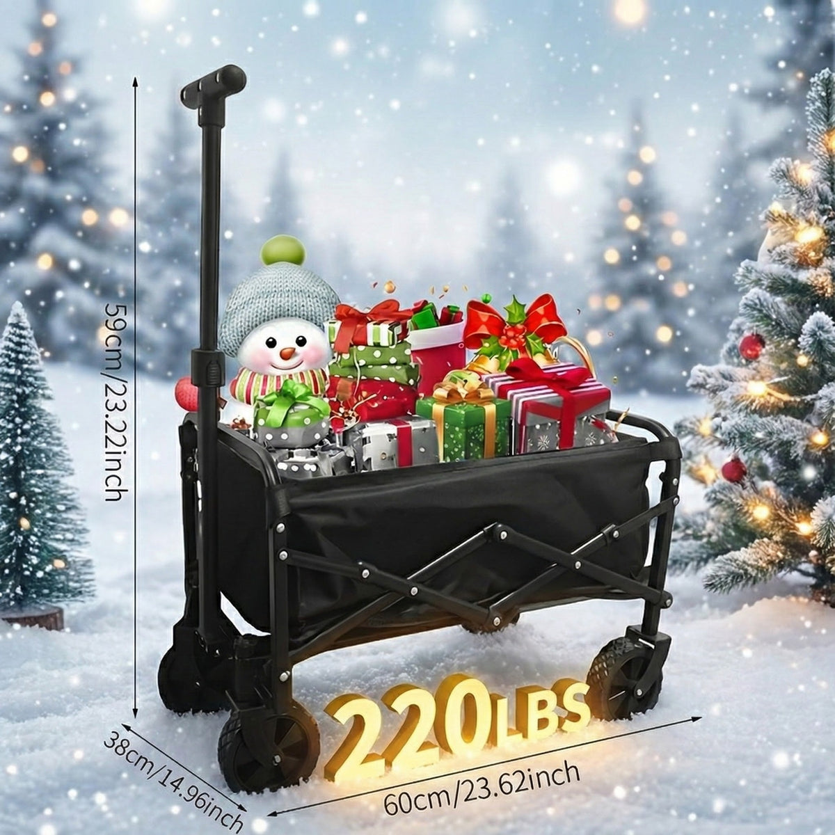 680LBS Heavy Duty Folding Wagon Cart