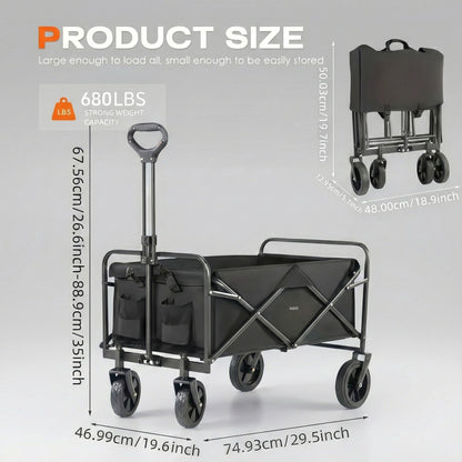 680LBS Heavy Duty Folding Wagon Cart