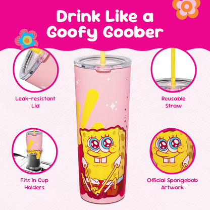 SpongeBob SquarePants Pink Tumbler - 24 oz
