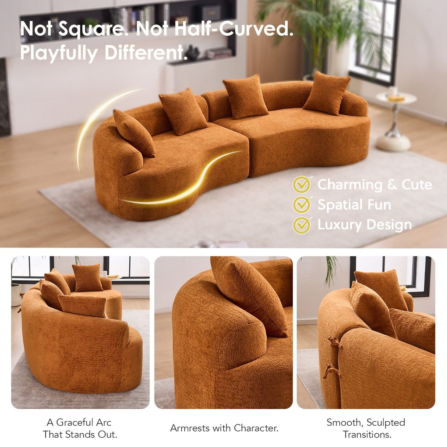 4 Seater Fabric Sofa