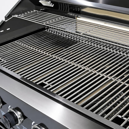43" Black Six Burners Outdoor Kitchen Island Grill