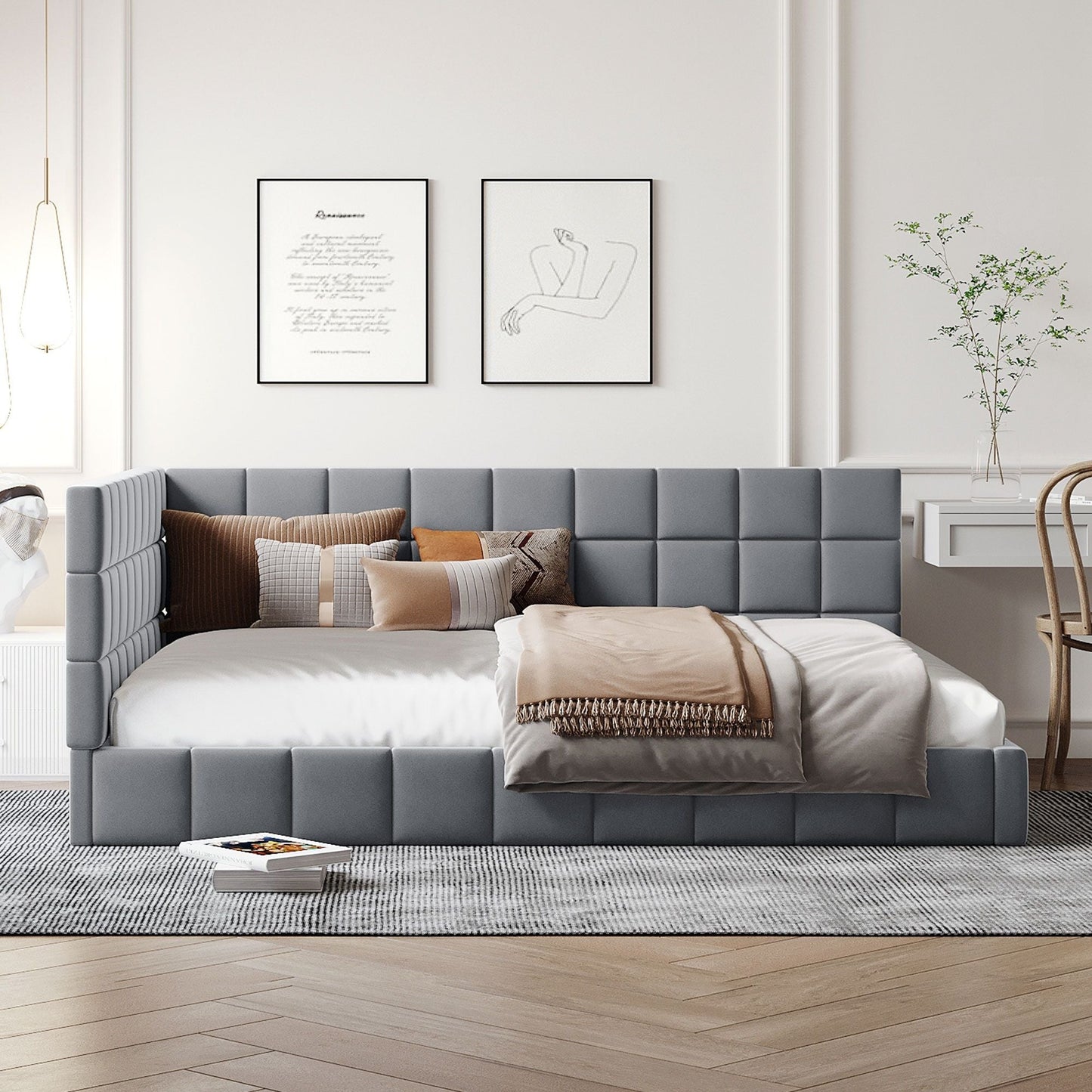 Full Size Upholstered Classic Daybed