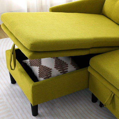 L-Shaped Reversible Chaise Sectional Sofa