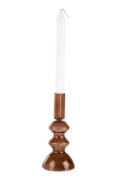 Retro Glass Candle Stick Holder