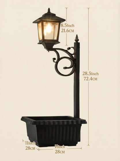 Solar Lamp Post with Flower Pot –