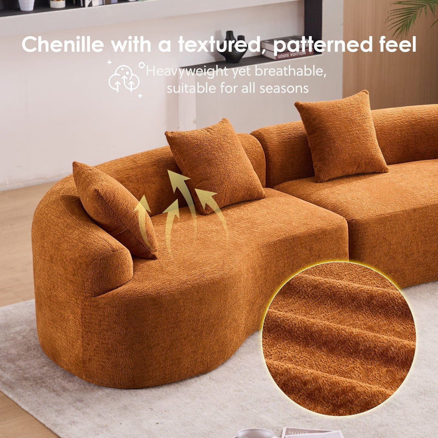 4 Seater Fabric Sofa