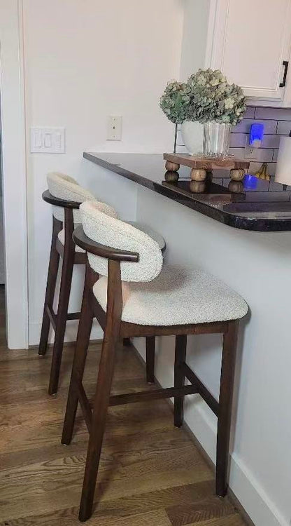 Set Of 2 Upholstered Bar Stools