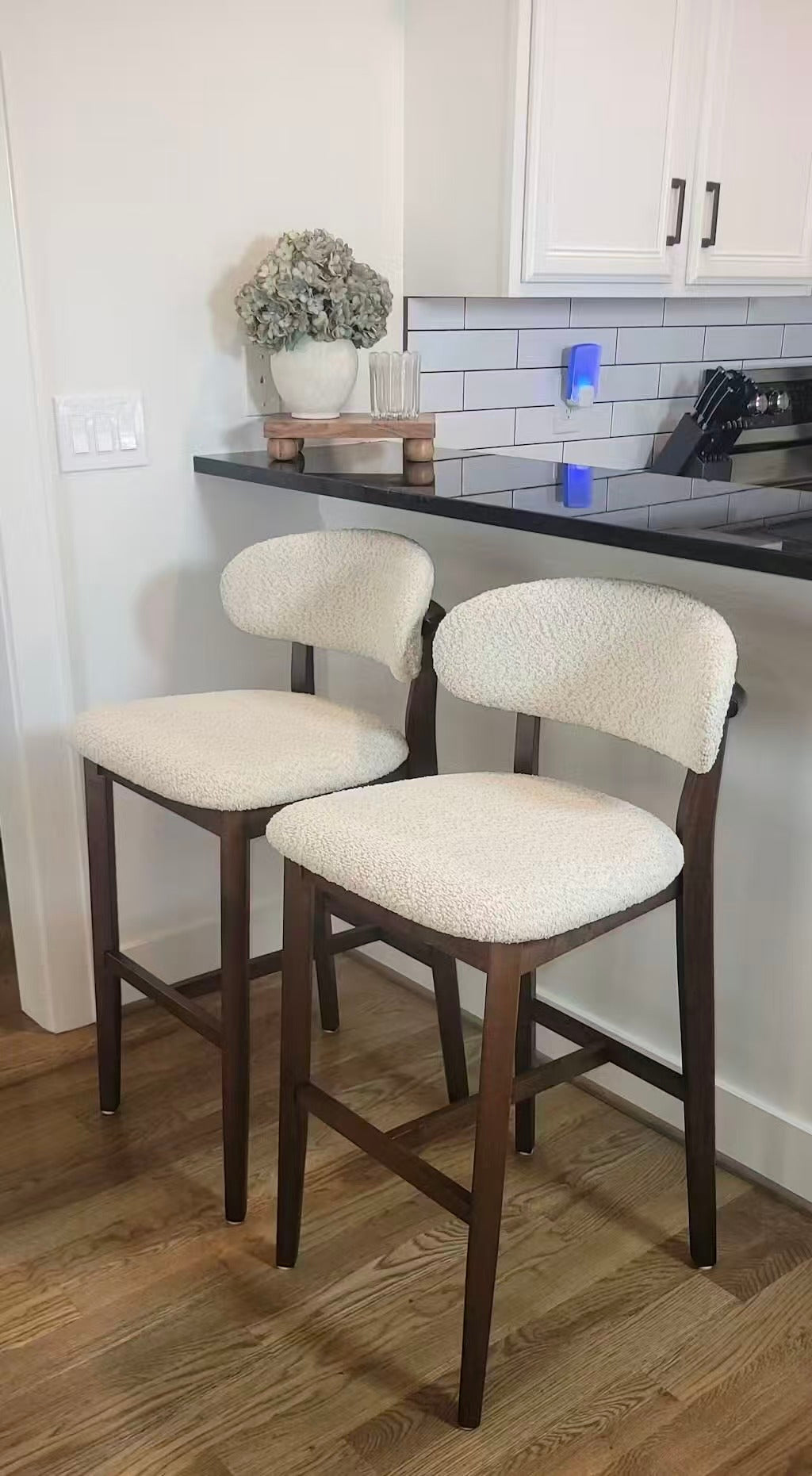 Set Of 2 Upholstered Bar Stools